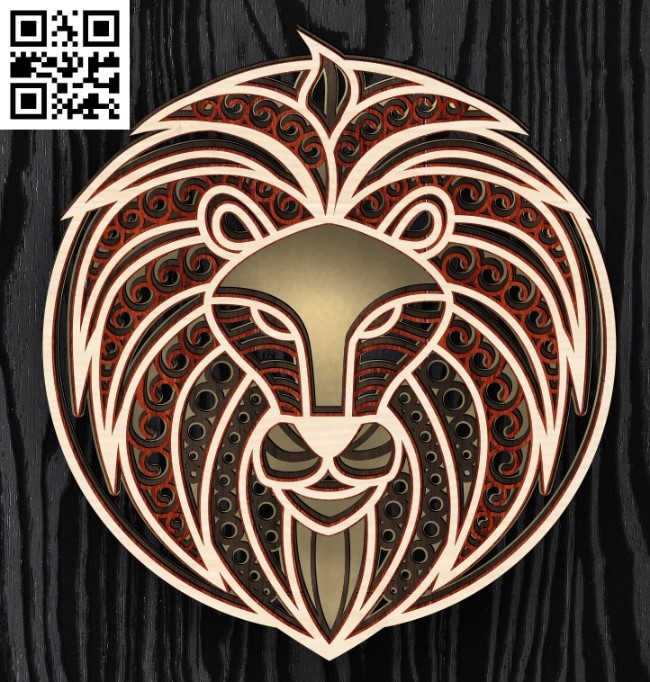 Layerd Leo zodiac E0016629 file pdf free vector download for laser cut