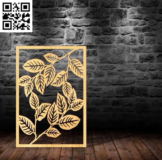 Leaves panel E0016795 file cdr and dxf free vector download for laser cut plasma