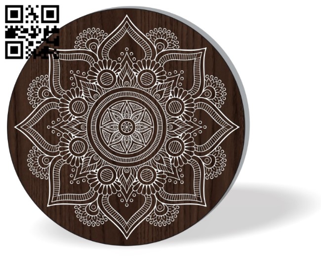 Mandala E0016620 file pdf free vector download for laser engraving machines