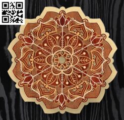 Mandala E0016832 file cdr and dxf free vector download for cnc cut