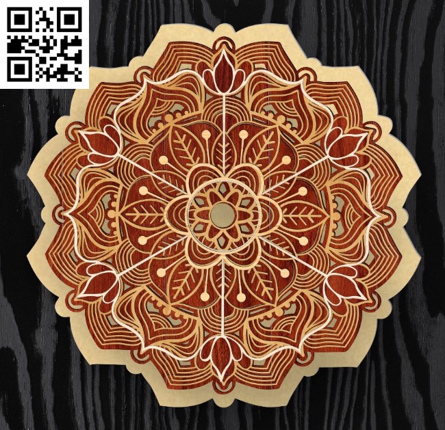 Mandala E0016832 file cdr and dxf free vector download for cnc cut