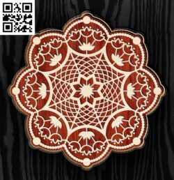 Mandala E0016861 file cdr and dxf free vector download for laser cut