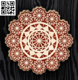 Mandala E0016862 file cdr and dxf free vector download for laser cut