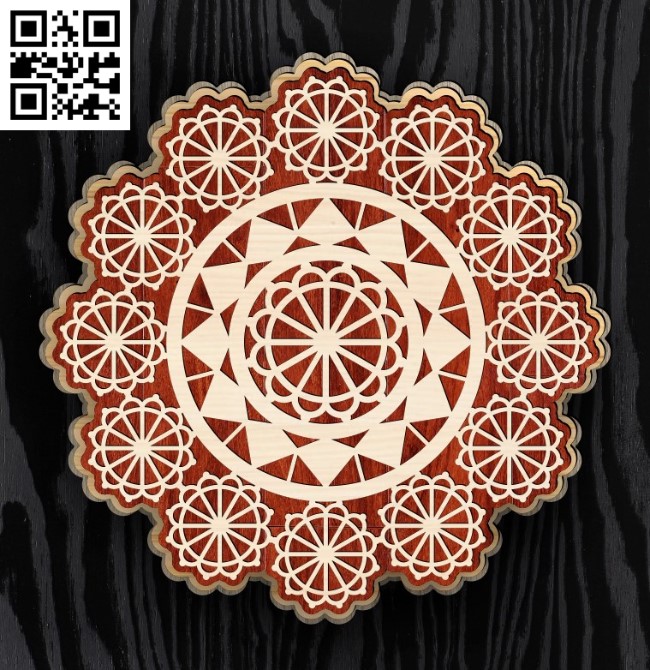 Mandala E0016862 file cdr and dxf free vector download for laser cut