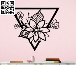 Modern flower geometric design G0000539 file cdr and dxf free vector download for CNC cut