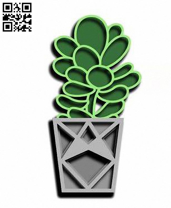 Multilayer cactus E0016681 file cdr and dxf free vector download for laser cut