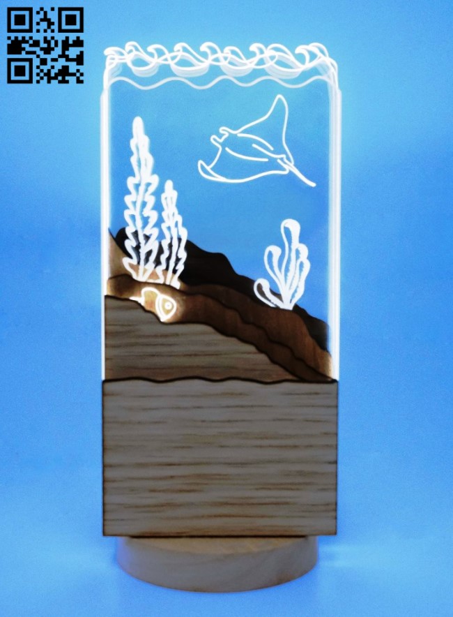 Ocean light E0016817 file cdr and dxf free vector download for laser cut