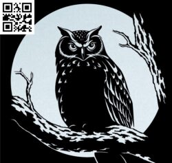 Owl G0000644 file cdr and dxf free vector download for CNC cut