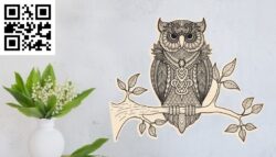 Owl G0000622 file cdr and dxf free vector download for Laser cut CNC