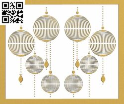 Partitions shaped like lanterns G0000519 file cdr and dxf free vector download for CNC cut