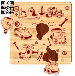 Puzzle for boy E0016791 file cdr and dxf free vector download for laser cut plasma