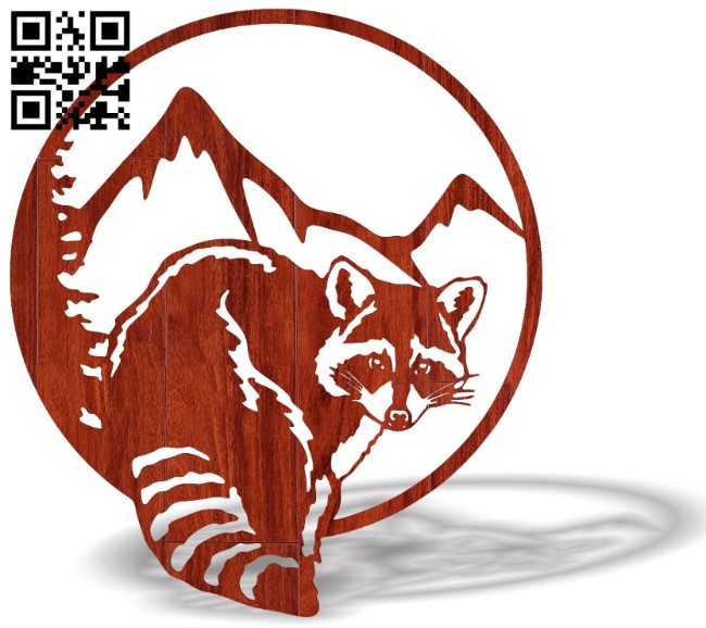 Raccoon E0016840 file cdr and dxf free vector download for laser cut plasma
