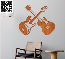 Rock Electric Guitars G0000534 file cdr and dxf free vector download for CNC cut