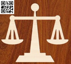 Scales of Justice Legal Lawyer Icon G0000530 file cdr and dxf free vector download for CNC cut