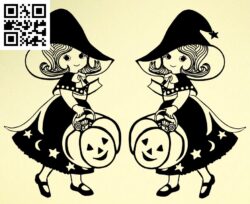 Small witch G0000636 file cdr and dxf free vector download for Laser cut CNC