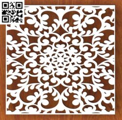 Square decoration G0000512 file cdr and dxf free vector download for CNC cut