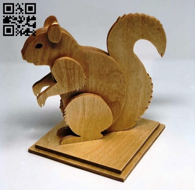 Squirrel E0016690 file cdr and dxf free vector download for laser cut