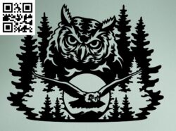 The Owl and the eagle G0000567 file cdr and dxf free vector download for CNC cut