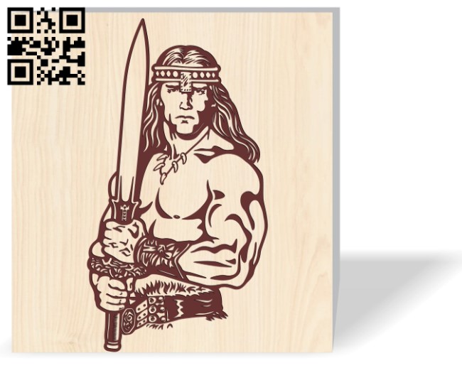 Warrior E0016661 file cdr and dxf free vector download for laser engraving machine