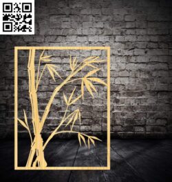 Bamboo wall decor E0016917 file cdr and dxf free vector download for laser cut plasma