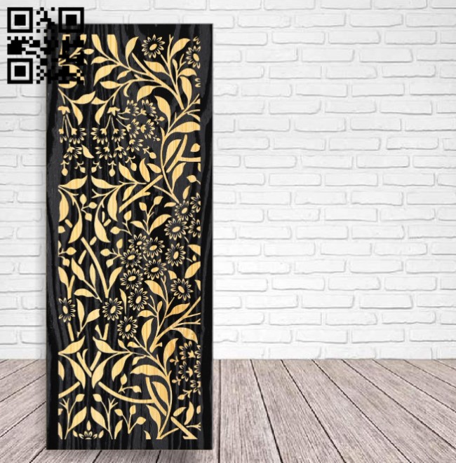 Chrysanthemum panel E0017021 file cdr and dxf free vector download for laser cut plasma