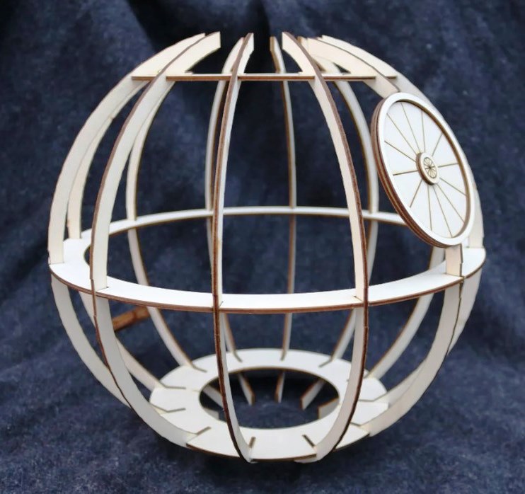 Death star lamp E0017024 file cdr and dxf free vector download for laser cut