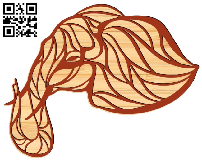 Elephant head E0016966 file cdr and dxf free vector download for laser cut plasma
