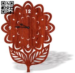 Flower clock E0017080 file cdr and dxf free vector download for laser cut plasma