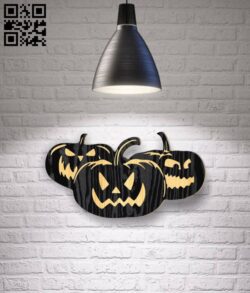 Halloween pumpkins E0016893 file cdr and dxf free vector download for laser cut plasma