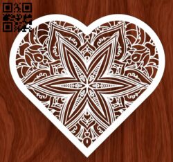 Heart E0016968 file cdr and dxf free vector download for laser cut