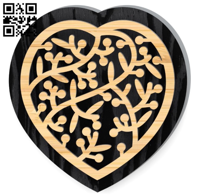 Heart E0016984 file cdr and dxf free vector download for laser cut