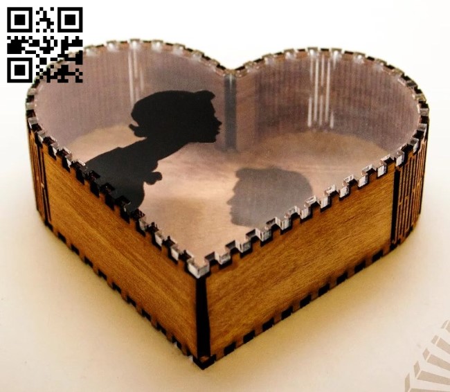 Heart box E0016953 file cdr and dxf free vector download for laser cut