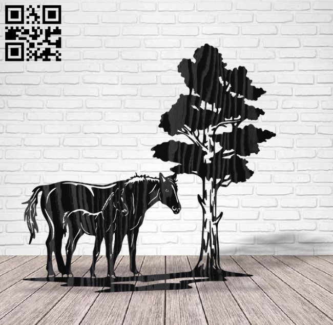 Horses E0017038 file cdr and dxf free vector download for laser cut plasma