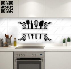 Kitchen decoration E0016916 file cdr and dxf free vector download for laser cut plasma