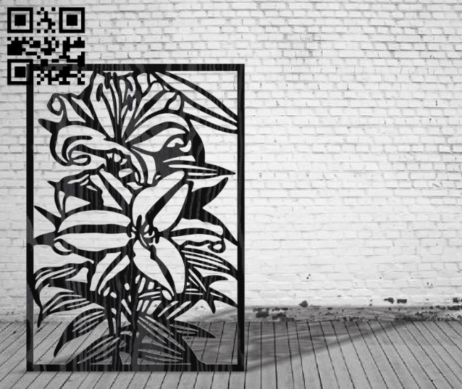 Lily panel E0016919 file cdr and dxf free vector download for laser cut plasma