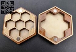 Magnetic dice box E0016914 file cdr and dxf free vector download for laser cut