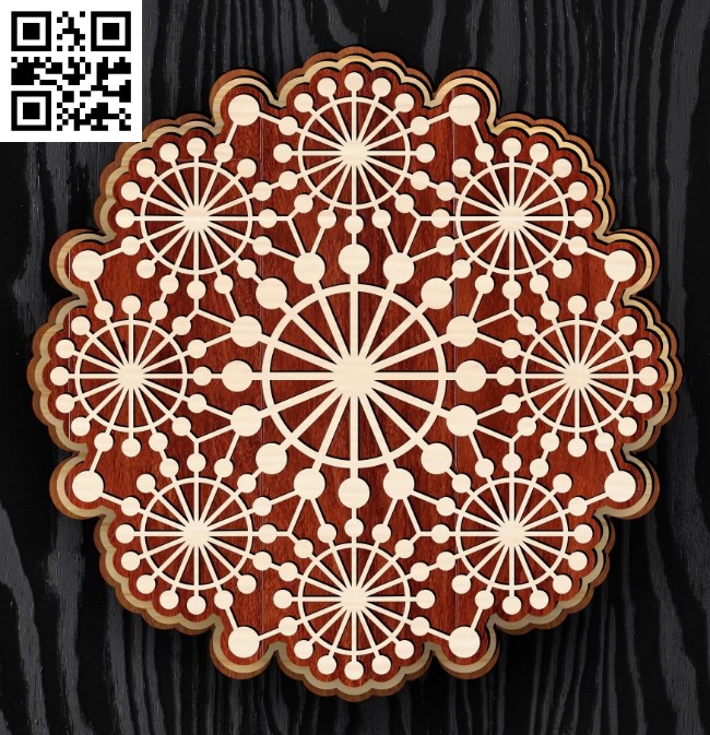 Mandala E0016939 file cdr and dxf free vector download for laser cut
