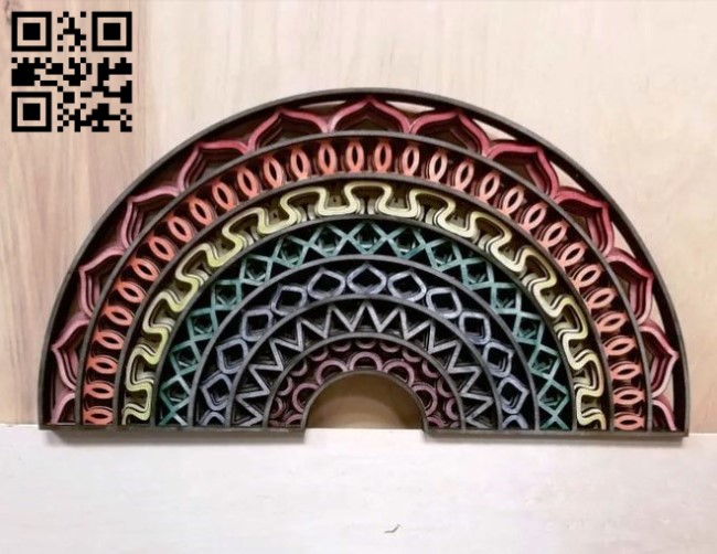 Multilayer rainbow E0016987 file cdr and dxf free vector download for laser cut plasma