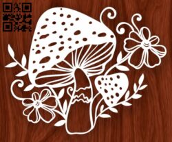 Mushroom E0016885 file cdr and dxf free vector download for laser cut