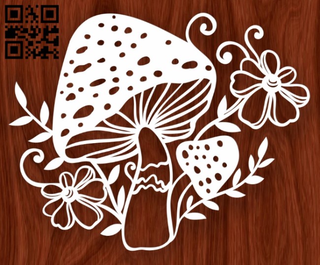 Mushroom E0016885 file cdr and dxf free vector download for laser cut