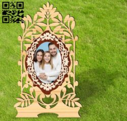 Photo frame E0017093 file cdr and dxf free vector download for laser cut