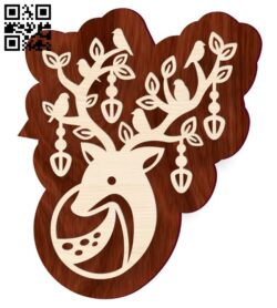 Reindeer E0016985 file cdr and dxf free vector download for laser cut