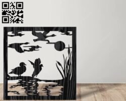River scene E0017035 file cdr and dxf free vector download for laser cut plasma