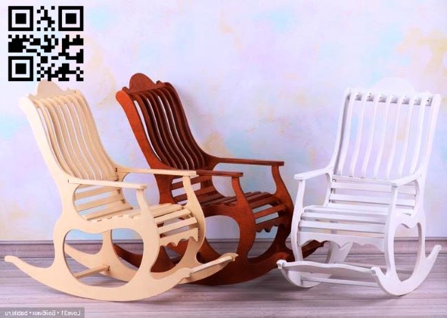 Rocking chair E0017083 file cdr and dxf free vector download for laser cut