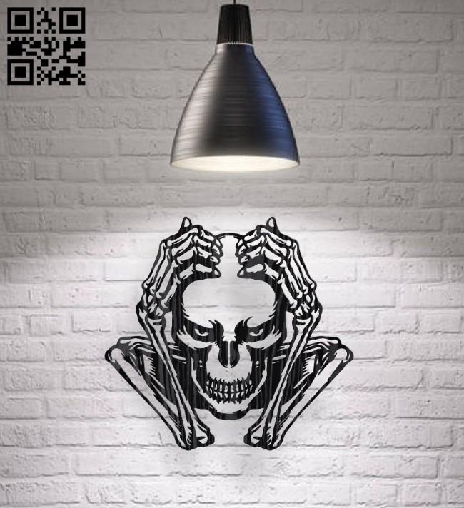Skull E0016964 file cdr and dxf free vector download for laser cut plasma