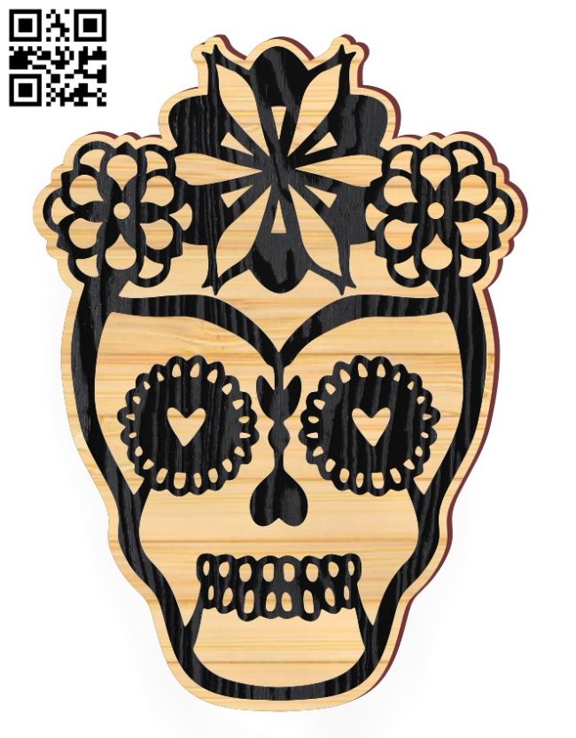 Skull E0017101 file cdr and dxf free vector download for laser cut plasma