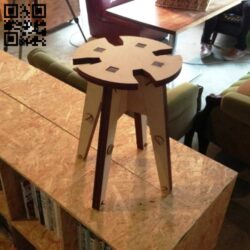 Stool E0016957 file cdr and dxf free vector download for laser cut