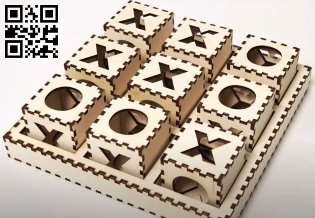 Tic tac toe game E0017045 file cdr and dxf free vector download for laser cut