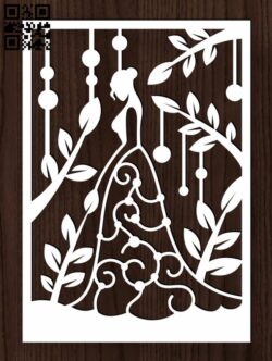 Wedding card E0016982 file cdr and dxf free vector download for laser cut