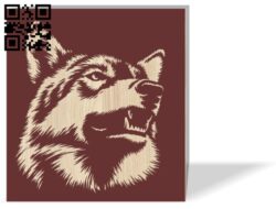 Wolf E0016903 file cdr and dxf free vector download for laser engraving machine